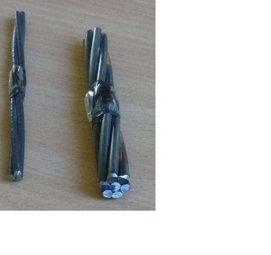 Skrętka składająca się z trzech drutów, każdy o pełnym okrągłym przekroju poprzecznym, skręconych ściśle ze sobą, oraz skrętka składająca się z sześciu drutów, każdy o pełnym okrągłym przekroju poprzecznym, skręconych ściśle wokół rdzenia, będącego stalowym drutem o pełnym okrągłym przekroju poprzecznym. Wyroby te nie są powleczone ani nie są pokryte. Maksymalny wymiar przekroju poprzecznego wynosi 6,5 mm dla splotki trzydrutowej i 12,5 mm dla sześciodrutowej z rdzeniem. Według oświadczenia nioskodawcy, wyroby te spełniają normę EN 10138-1 z 2000 r. i są stosowane jako struny ze stali do produkcji elementów strunobetonowych.