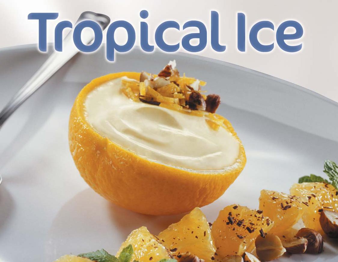 Lodowy sorbet pomarańczowy, zawierający w składzie m.in.: wodę, cukier, koncentrat soku pomarańczowego, śmietanę, stabilizatory (E 410, E 412, E 471), aromaty. Zawartość tłuszczu mlecznego nie przekracza 3%.
Deser prezentowany w naturalnej skórce owocu pomarańczy, w porcjach po 55 ml.