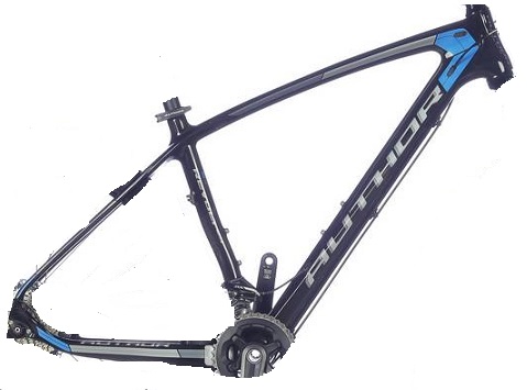 Rama roweru górskiego (MTB) Revolt 29 do kół 27,5". Wykonana z włókien węglowych, jednoczęściowa 24T (AUTHOR B carbon monocoque), polakierowana na kolor czarno - niebieski. Zgodnie z deklaracją pochodzi z Tajwanu i nie jest przeznaczona do produkcji rowerów. Pakowana w pudło kartonowe po 2 sztuki, w zestawie ze sterami zintegrowanymi, podkładką stożkową, podkładkami dystansowymi i obejmą podsiodłową z zaciskiem. Elementy pakowane w zestawie z ramami nie są objęte niniejszą decyzją. Masa ramy: 1,3 kg.