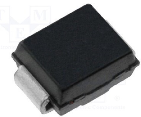 Dioda prostownicza dla napięć od 100 do 1000V. W obudowie z tworzywa sztucznego. Średni przesyłany prąd 2 A. Wymiary 4,7 x 3,94 x 2,44 mm. Masa ok. 0,092 gram.