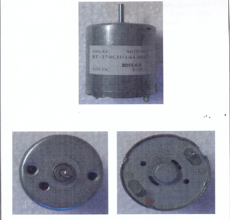 Conform descrierii solicitantului şi a fotografiei anexate, produsul reprezintă un motor sincron de curent continuu de 6 W, prevăzut să lucreze la o tensiune de 5V. Are rolul de a acţiona uşa unităţii de disc a unei combine audio.