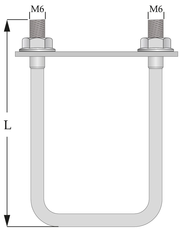 Produsul reprezinta un colier de prindere. El este compus din trei elemente din otel: un surub in forma de "U" filetat partial la capete, o placa de prindere si doua piulite de fixare. Dimensiunea este de la 20x40 mm pana la 60x80 mm. Produsul este zincat. 
Este utilizat la fixarea panourilor din tabla, panourilor din policarbonat si a plasei sudate de elementele de constructie.
Toate componentele sunt realizate din otel OL37 cu o rezistenta la tractiune de 370 MPa, conform standardului.