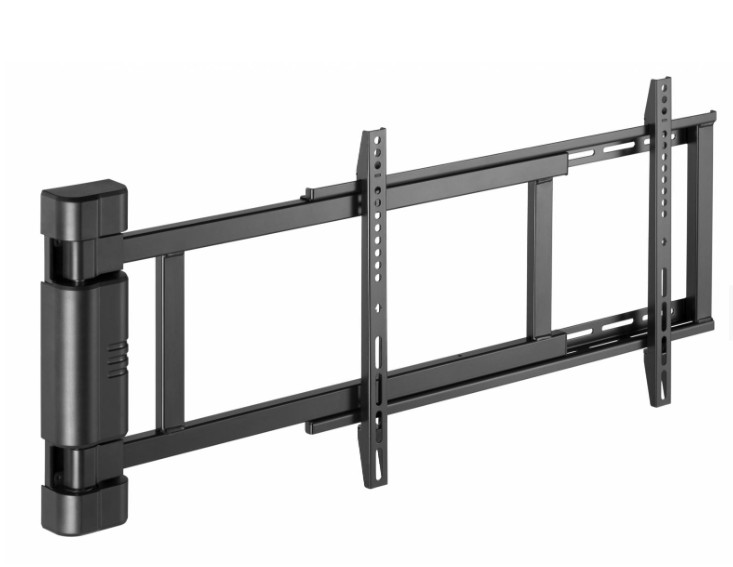 Potrivit informatiilor descriptive cumulate si fotografiilor din baza de date, produsul denumit „Suport TV motorizat” reprezinta un suport din otel pentru televizor sau display interactiv, reglabil, conceput pentru a fi montat pe perete. 
Este alcatuit din urmatoarele componente: placa metalica de prindere pe perete, brat motorizat cu mecanism articulat pentru deplasare stanga-dreapta, platforma/ placa de montare VESA, motor electric integrat in brat pentru actionarea mecanismului de deschidere/ inchidere si pivotare, sistem de control electronic prin telecomanda, cabluri interne pentru alimentarea motorului. Se prezinta alaturi de accesorii - un kit de montaj (cuprinde suruburi, dibluri si elemente de prindere pentru TV si perete) si telecomanda cu baterii.
Prin telecomanda inclusa se controleaza de la distanta reglarea automata a pozitionarii produsului, pentru un control comod al unghiului de vizionare. Designul robust pe structura metalica de culoare neagra este compatibil cu televizoare cu diagonala de 80cm-190cm (ce nu fac obiectul deciziei ITO).
Produsul se prezinta neasamblat, componentele fiind ambalate individual in cutie (elementele metalice -placa perete, brat motorizat, placa VESA, kit montaj, alaturi de telecomanda si ghidul de utilizare). Ambalarea este standard, in pungi si cu protectie interioara din polistiren, in cutia de carton imprimata cu denumirea produsului si specificatiile tehnice. 
Avand in vedere ca produsul este destinat fixarii si sustinerii unor monitoare de dimensiuni variabile, caracterul esential al setului este dat de suportul metalic.