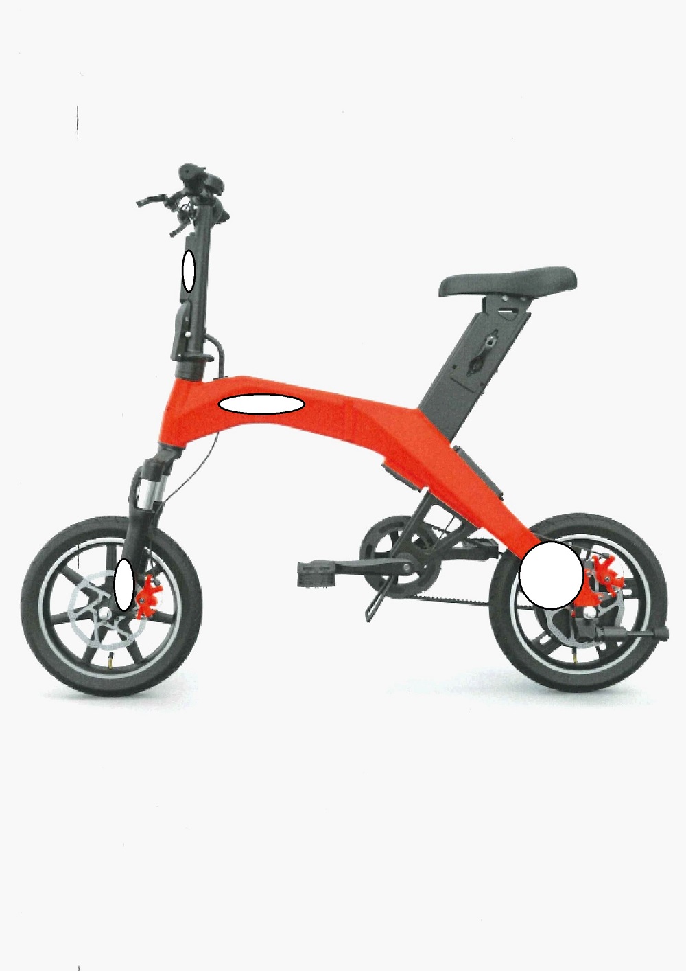 Transportmedel utan pedalassistans, i form av en moped. Mopeden är enligt uppgift försedd med bland annat en elmotor på 350 W, gashandtag, lampor och trampor vilka kan användas om batteriet tar slut. Uppstart och hastighetsreglering sköts via gashandtaget. Mopeden har måtten 125 x 49 x 110 cm, en vikt på 19 kg och en maxhastighet av 25 km i timmen.