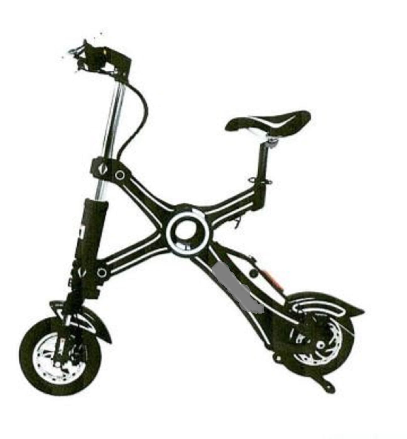 Tvåhjuligt fordon enligt uppgift i form av en hopfällbar scooter utan pedalassistans med elektrisk motor (250 W) och laddningsbart batteri (36 V). Styret är utrustat med separata gas- och bromshandtag för hastighetsreglering samt en enhet med signalhorn, framlykta och display. Displayen visar hastighets- och trippmätare samt batterinivå. Motor och batteri är placerat i anslutning till det bakre hjulet. Maxhastighet är 20 km i timmen.
Fordonet är avsett att användas som transportmedel för en person sittande på cykelsadel med fotstöd i form av pinnar vid framhjulet.
Varan levereras delvis monterad (cykelsadel och styre bilagt) och hopfälld tillsammans med laddningsadapter, nycklar, monteringsverktyg och extra innerslang i samma förpackning.
Fordonet väger enligt uppgift 18 kg och har måtten (L x B x H) 1035 x 1050 x 550 mm samt som hopfälld måtten (L x B x H) 1055 x 603 x 300 mm.