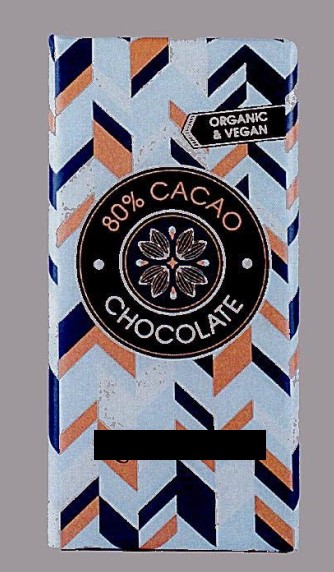 Vara av mörk choklad i form av en rektangulär ofylld kaka. Enligt uppgift
innehållande kakaomassa, kokossocker, kakaosmör och vanilj. Chokladkakan föreligger i en detaljandelsförpackning av papper om 18 g.