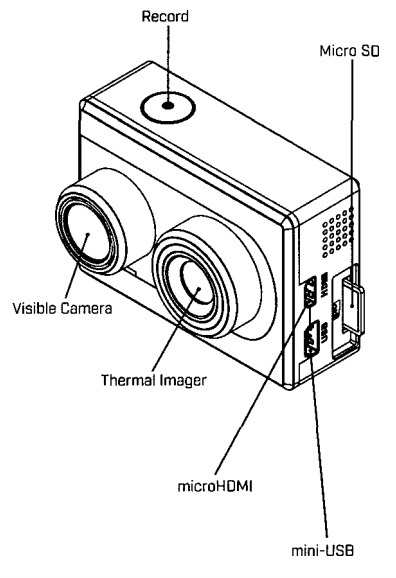 Radiometrisk apparat (kamera för synligt ljus och infraröd strålning), som fångar bilder av infraröd strålning med hjälp av en mikrobolometer och som återger dessa bilder i olika färger där varje färg representerar en viss temperatur. Apparaten kan enligt uppgift mäta temperaturen på en viss punkt och återge de uppmätta värdena i siffror. Apparaten är bland annat avsedd för att inom förebyggande underhåll upptäcka felaktiga konstruktioner och isoleringsläckage och värmeläckage. Apparatens är avsedd att användas till exempel tillsammans med en drönare och har måtten cirka 41 x 59 x 30 mm.