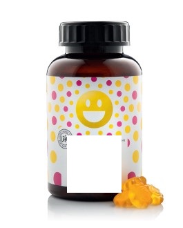 Näringstillskott/kosttillskott i form av gelébitar. Produkten innehåller enligt uppgift choiecalciferol (vitamin D3), maltossirap, socker, pektin, citronsyra, natriumcitrat, kokosolja, juice av röd rädisa och smakämne (apelsin). Kosttillskottet föreligger i detaljhandelsförpackning om 90 st. gelébitar med en nettovikt av 180 g.