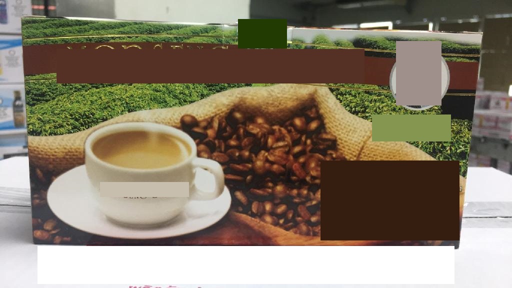 Livsmedelsberedning i pulverform för beredning av smaksatt kaffe. Enligt uppgift innehållande instant kaffe, ersättning av grädde, indisk lotus växt, Dong quai, ginseng, Rehmannia Glutinosa, Astragalus Membranaceus, Ginkgo biloba L, Cistanche Deserticola, Y.C Ma, Dioscorea Opposita, Panax ginseng, acesufame-K (sötningsmedel) och aspartam (sötningsmedel). Kaffepulvret föreligger om 25 st. påsar (à 13 g) i detaljhandelsförpackning om 325 g och är konsumtionsfärdig efter tillsättning av varmt vatten.