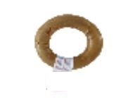 Tuggprodukt enligt uppgift för hund i form av tuggringar. Produkten är tillverkad av torkad och pressad råhud från nötkreatur med en diameter av 15 cm och vikt av 200 g.
