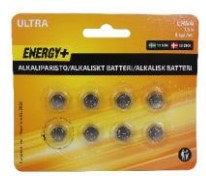 Alkaliskt 1,5 V knappcellsbatteri av typen LR44. Batteriet innehåller enligt uppgift elektrolytisk mangandioxid (katod), zink (anod) och alkalisk elektrolyt (kaliumhydroxid). 

Varan är förpackad för försäljning i detaljhandeln i blisterförpackning innehållande 8 batterier.