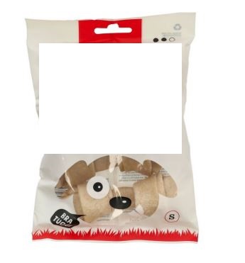 Kompletteringsfoder avsett för hund i form av tuggknut föreliggande i detaljhandelsförpackning (4-pack) om 130 g.
Fodret är enligt uppgift tillverkad av 100 % råhud från nötboskap, huden är tvättad och torkad.