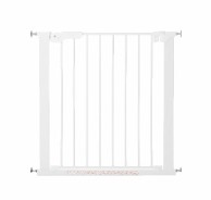Vara av oädel metall i form av en spänngrind enligt uppgift tillverkad av pulverlackerat stål och delar av plast (polyeten). Grinden har en justerbar bredd av 73,5 cm till 93,3 cm och en höjd av 73 cm.
Grinden är en tryckmonterad säkerhetsgrind försedd med en installationsindikator som visar om den är ordentligt monterad. Grinden är inte avsedd för permanent fastsättning utan ska monteras mellan t.ex. dörrkarmar.
Varan föreligger omonterad och levereras tillsammans med två förlängningar och monteringsdetaljer.
Karaktären hos grinden, som är sammansatt av olika material, bestäms av stålet som ger varan deras huvudsakliga karaktär.