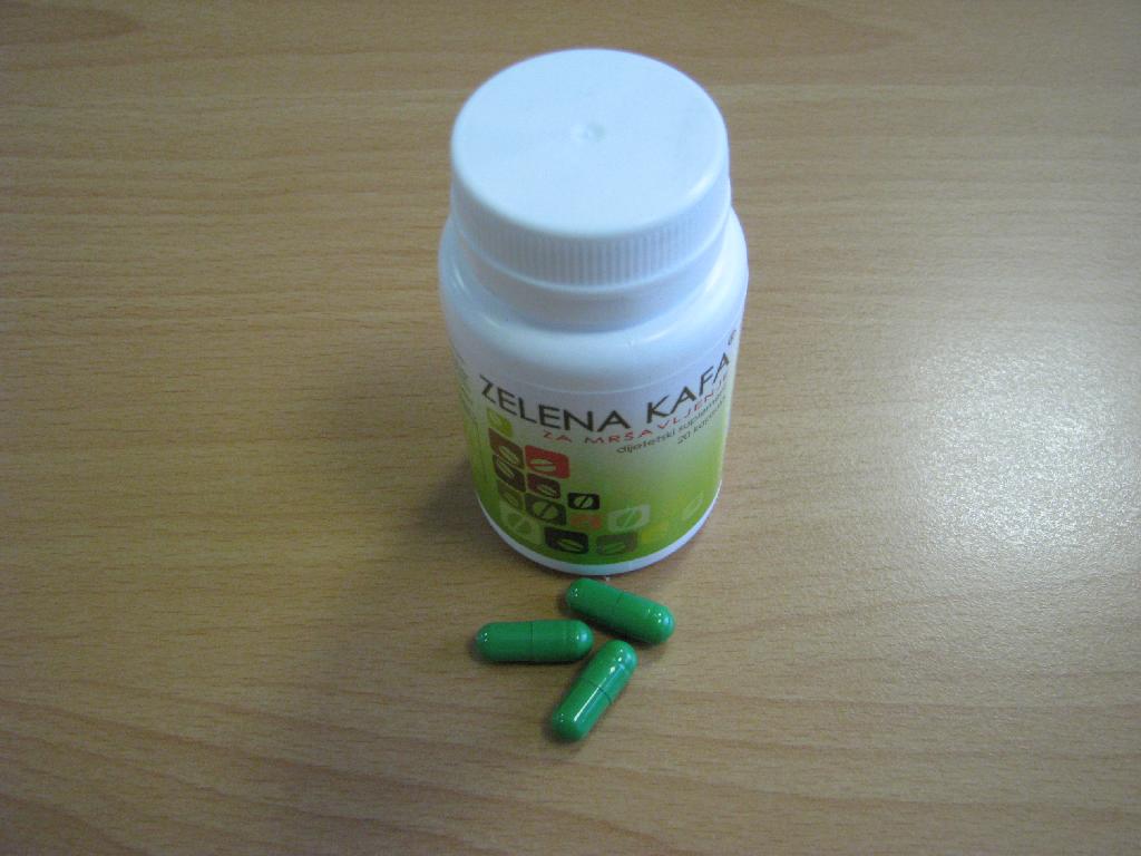 Suhi, standardizirani, dekofeiniziran ekstrakt zrna zelene kave (Coffea canephora robusta P.), v obliki prahu krem barve. Nahaja se v trdih želatinastih kapsulah (400 mg).

Uporablja se kot prehransko dopolnilo. 

Pakirano v obliki za prodajo na drobno, po 20 kapsul v plastenko.
