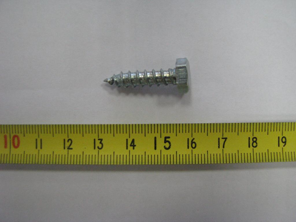 Izdelek z navojem je lesni vijak s šesterokotno glavo brez zareze, s premerom stebla 6 mm, izdelan v skladu s standardom DIN 571.
Dolžina stebla: 25 mm
Sestava: jeklo, pocinkano
Namen uporabe: pritrjevanje v les
Pakiranje: 500 kos/škatla