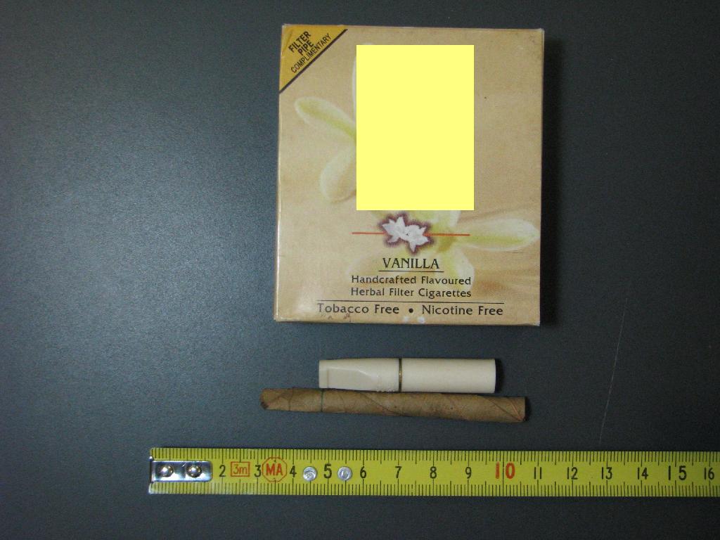 Cigarete, ročno izdelane iz posušenih zelišč, ter aromatizirane z aromo vanilije.
Ne vsebujejo niti tobaka niti nikotina.

Pakirane so v kartonsko škatlico po 20 kosov, skupaj z ustnikom iz plastične mase za večkratno uporabo.