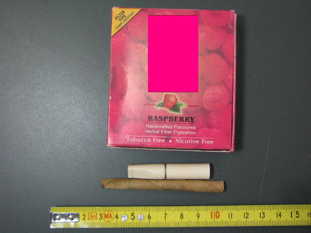 Cigarete, ročno izdelane iz posušenih zelišč, ter aromatizirane z aromo maline.
Ne vsebujejo niti tobaka niti nikotina.

Pakirane so v kartonsko škatlico po 20 kosov, skupaj z ustnikom iz plastične mase za večkratno uporabo.