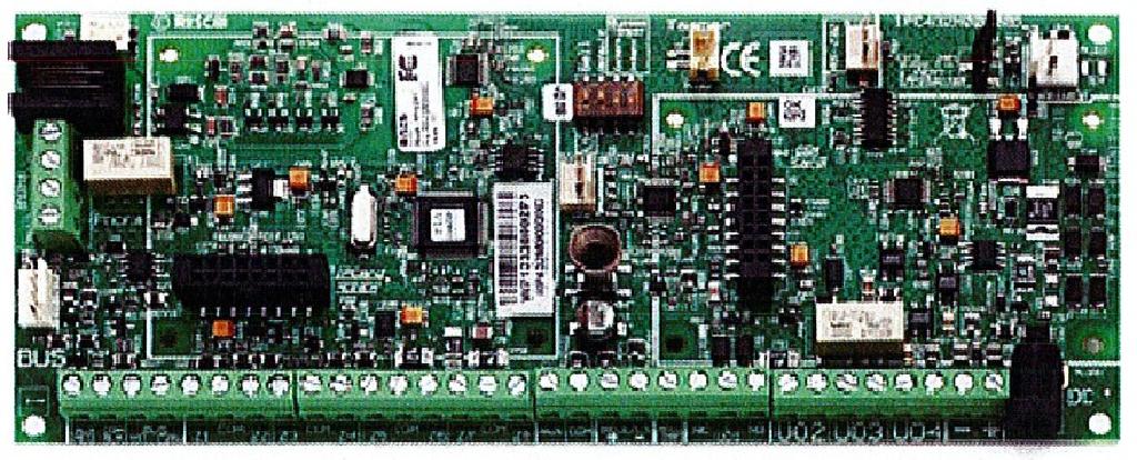 Matična plošča v obliki tiskanega vezja z aktivnimi elementi (npr. diode in tranzistorji) in s pasivnimi elementi (npr. upori in kondenzatorji).
Namenjena je za vgradnjo kot del alarmnega sistema.