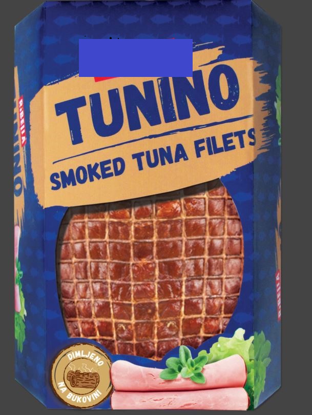 Obarjen proizvod (salama) iz filejev rumenoplavutega tuna (Thunnus albacares).
Uporablja se za prehrano.
Osnovne sestavine so meso tune (fileji - več kot 20 mas.%), voda, krompirjev škrob, beljakovine rastlinskega izvora, sol, začimbe, aroma in drugi dodatki.
Pakirano po 320 g v plastične ovitke.