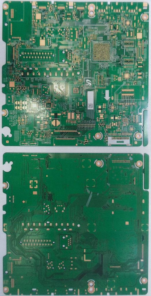Viacnásobné tlačené obvody - doska neosadená žiadnymi elektronickými prvkami, či už aktívnymi alebo pasívnymi. Doska obsahuje vodičové obvody a kontakty, ktoré boli vytvorené viacnásobným tlačením, tzn. doska je viacvrstvová. Rozmery dosky sú: 192 x 195 x 1,2 mm. Doska sa používa na výrobu elektronických zostáv do televíznych prijímačov.