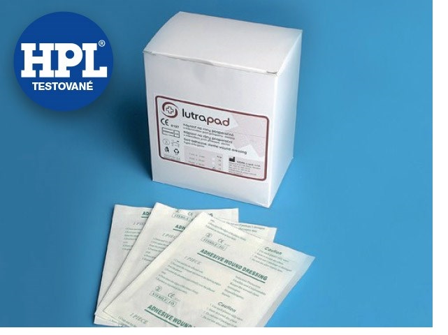 LUTRAPAD - náplasť na rany sterilná. 
Sterilná elastická nedráždivá náplasť na rany s absorpčným vankúšikom. Náplasť je možné aplikovať na oblých a kónických častiach tela, kde nebráni pohybu. Vankúšik obdĺžnikového tvaru má vysokú savú schopnosť a na povrchu má mikrosieťku zabraňujúcu prilepeniu na ranu. Nosný materiál v tvare obdĺžnika je vyrobený z netkaného textilu, ktorý je priepustný pre vzduch a vodnú paru. Lepiaca vrstva je zospodu chránená dvoma papierovými fóliami. 
Dodáva sa na predaj v malom, náplasti sú jednotlivo sterilne balené v papierovom vrecku s potlačou.