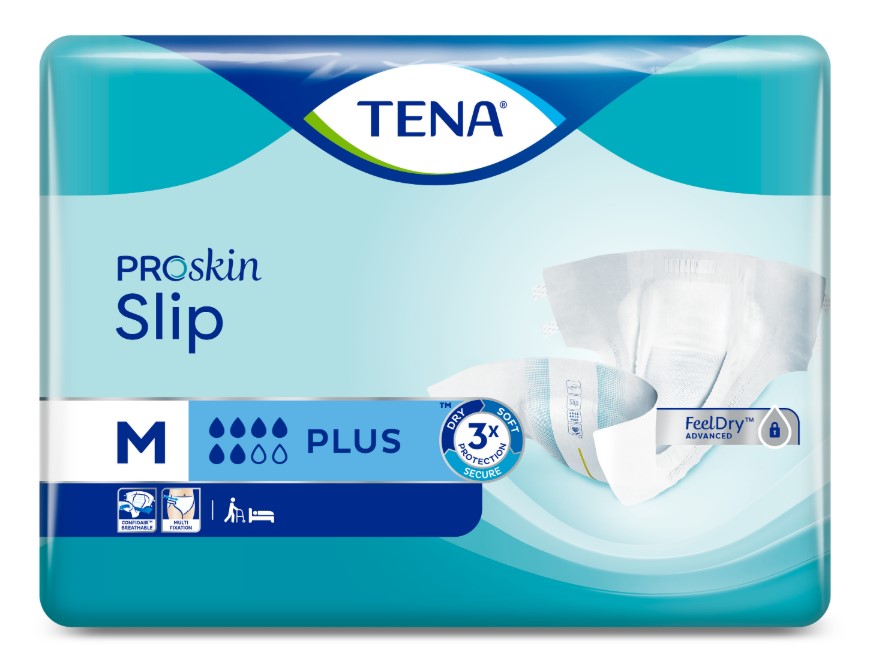 TENA Slip - plienkové nohavičky na jedno použitie, sú určené na ťažkosti s únikom moču a stolice (inkontinencia). Plienkové nohavičky sú vyrobené z papiera a buničiny s obsahom superbasorbentu. Plienkové nohavičky pozostávajú z:
- tenkej vrstvy netkanej textílie s označením druhu pomôcky a sú opatrené indikátorom vlhkosti,
- absorpčného jadra a buničiny s rozptýleným superabsorbentom,
- tenkej vrstvy netkanej textílie.
Plienkové nohavičky sú bielej farby, okraje sú spevnené vďaka gumeným nitiam. Upevňujú sa pomocou suchého zipsu v oblasti pásu. Tovar je dodávaný v plastovom obale s farebným vyobrazením veľkosti, savosti plienkových nohavičiek a spôsobom ich používania.