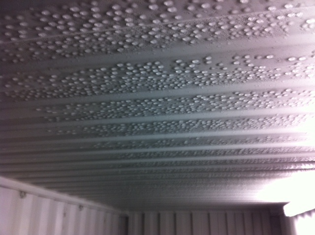 The product is a water-based anti-condensation compound, that is applied to the underside of single skin roofing, mainly used in storage containers and industrial buildings. The product is applied by spray to an average thickness of 1.5mm, provides a highly textured surface in standard light grey, other colours are available on request. The product works by giving the underside of the roof sheeting an insulation value, this isn't enough to combat heat loss but, is sufficient to minimise the time dewpoint surface temperatures appear, on the surface of the coating meaning much less condensation forming, after a frost or high levels of humidity, any condensation that forms on the coating's surface, is immediately absorbed. The product can hold approximately 1 litre of water per m2 in a 1.5mm thickness, once conditions change to drying, this moisture is rapidly evaporated, aided by the massive increase in the surface drying area, obtained by the highly textured surface. 
Product is put up in 25 litre buckets/tins, 224 litre barrels and 1000 litre Intermediate Bulk Containers (IBC’s).

Ingredients include: 

Water, Hydroxyethyl cellulose (Bermacol), Ammonia solution SG25, Titanium Dioxide rutile, Calcium Carbonate, Fr Cros 484 Ammonium phosphate, Cellulose fibre, Dispelair CF583 antifoam, Perlite P10T, Mowilith LDM6482 Acrylic resin, Acticide MKX Fungicidal dry film preserver, Acticide ICB6
Water-based anti-condensation compound.