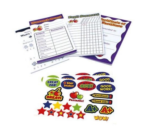 Pretend & Play School Set will help young learners feel confident about starting "big" school. Helping children to understand and mimic the world around them through imaginative play aids their childhood development of core early years skills, ensuring that they're school ready when the day comes.
Provides imaginative play opportunities based on children's own first-hand experiences
Develops speech and language skills through role play, encouraging early social skills
Contents will encourage letter and number recognition
Children can use it with the Pretend & Play® School set to extend the imaginative play further
Teacher Supplies include:
40 maths & Spelling Worksheets
40 certificates of Excellence
40 homework Records & Attendance Charts
40 pupil Scorecards
10 sheets of Stickers
Ideal for solo or group play
Features multilingual packaging.
Product made from paper. Retail cardboard packaging.
