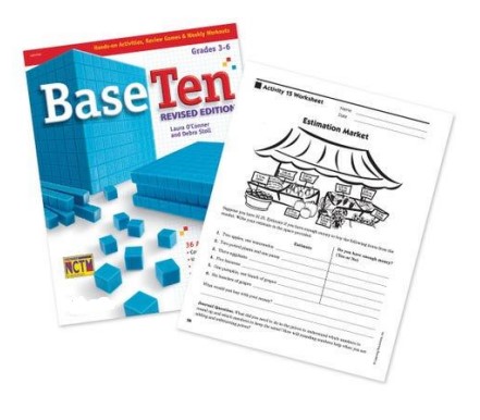 Base Ten Activity Book which has Comprehensive activities and manipulative exercises for use with Base Ten Block materials.
This 112-page reproducible book explores number operations, place value, area, volume and fractions.
Product made from card. Retail cardboard packaging.
